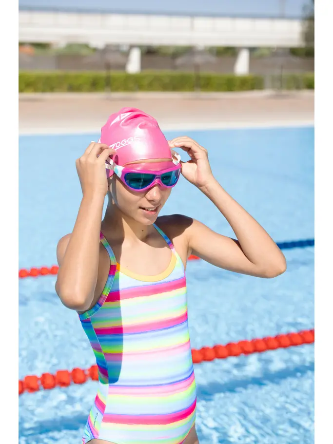 Out of Stock,Sale,Clearance, view full size image of Front view of Product detail - Phantom Junior Swimming Mask PKWHTBL