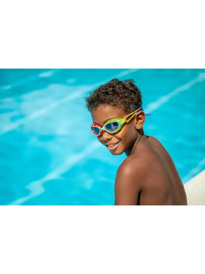 Sale, Ansicht Großes Bild der Vorderseite Product detail - Predator Junior Swimming Goggles Blue/Red - Tinted Blue Lens