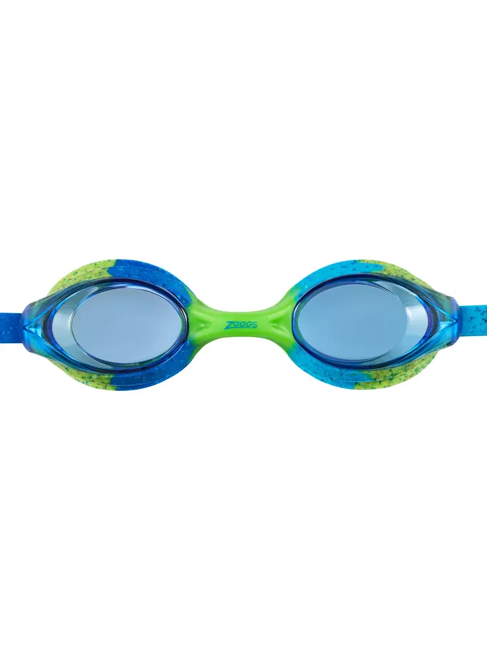 New, Ansicht Großes Bild der Vorderseite Product detail - Bondi Remix Junior Swimming Goggles Blue/Green - Tinted Blue Lens