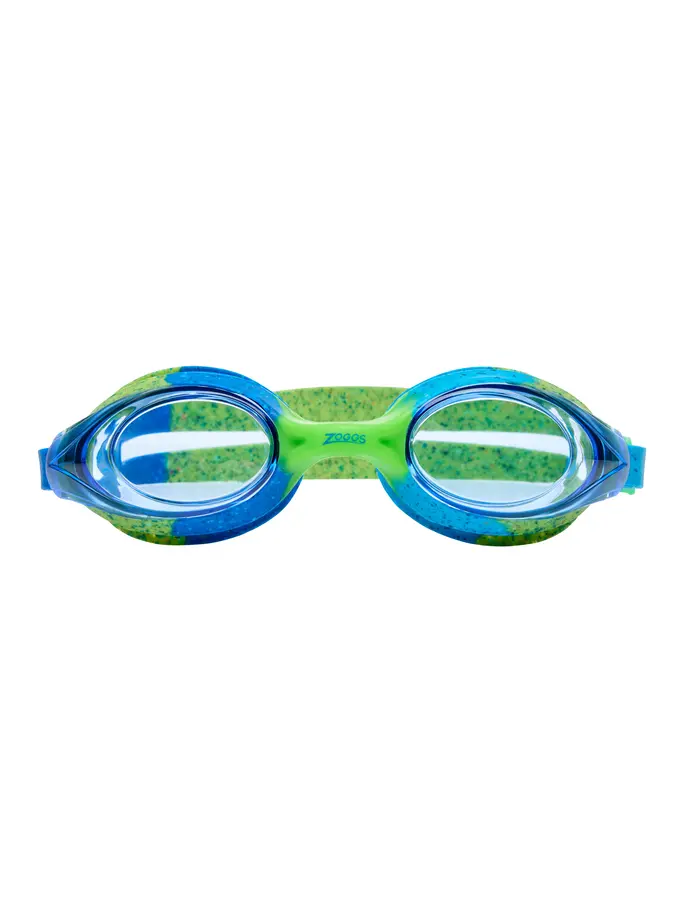 New, Ansicht Großes Bild der Vorderseite Product detail - Bondi Remix Junior Swimming Goggles Blue/Green - Tinted Blue Lens