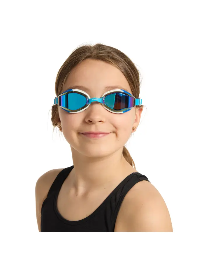 New, view full size image of Front view of Product detail - Endura Max Titanium Junior Swimming Goggles BLWHMBL