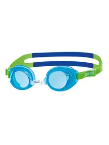 Display front view 1 of Product detail - Little Ripper Swimming Goggles Aqua/Green - Tinted Blue Lens