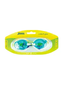 Display front view 3 of Product detail - Little Ripper Swimming Goggles Aqua/Green - Tinted Blue Lens
