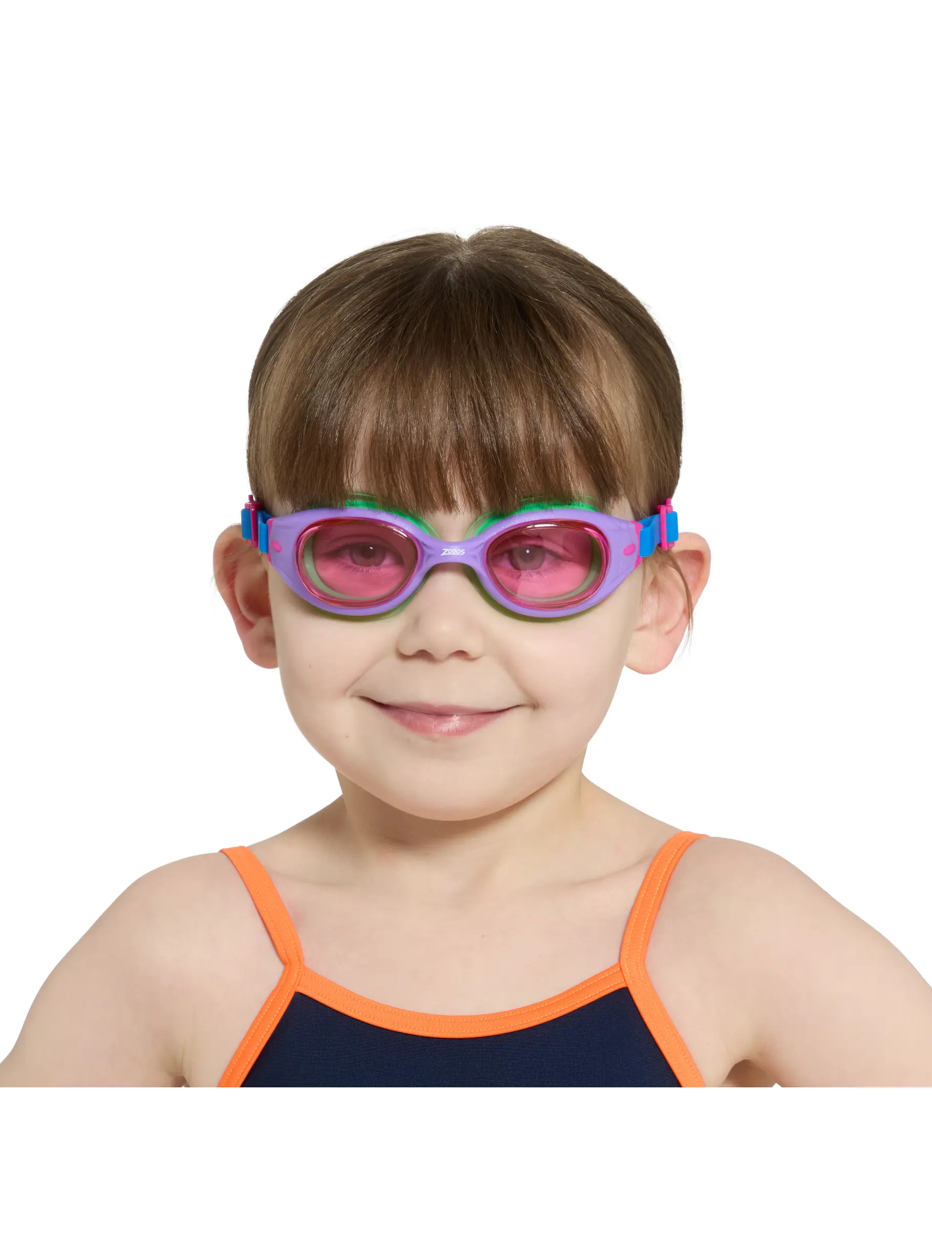 , visualizzare l'immagine full size della vista frontale di Product detail - Little Sonic Air Swimming Goggles PKBLTPK