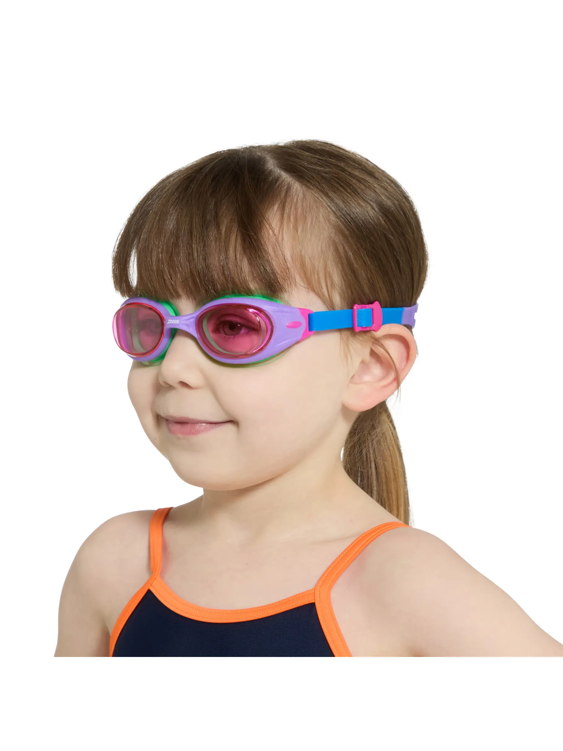 , visualizzare l'immagine full size della vista frontale di Product detail - Little Sonic Air Swimming Goggles PKBLTPK