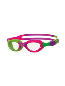 Display front view 1 of Product detail - Little Super Seal Goggles Purple/Green - Clear Lens