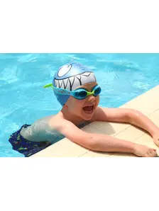 Display front view 2 of Product detail - Little Twist Swimming Goggles Blue/Green - Tinted Blue Lens