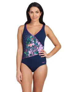 Display front view 4 of Product detail - Martinique Wrap Front One Piece MTNQ
