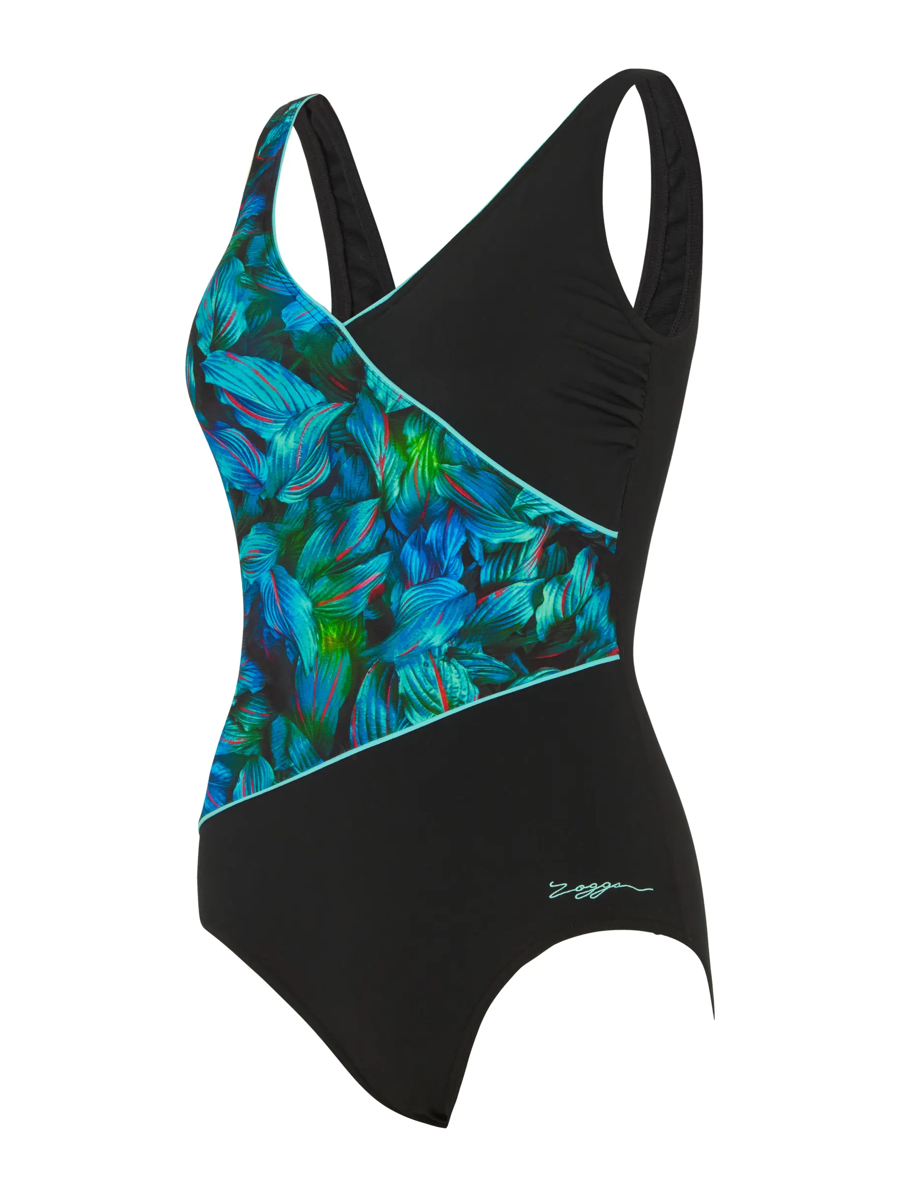 New, view full size image of Front view of Product detail - Mystic Wrap Front Swimsuit MYST