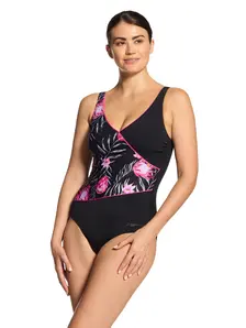 Display front view 1 of Product detail - Safari Leaf Wrap Front Swimsuit SAFA