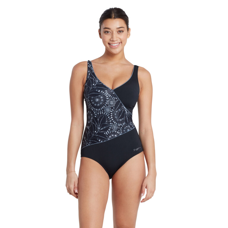 Stellar Wrap Front One Piece Swimsuit