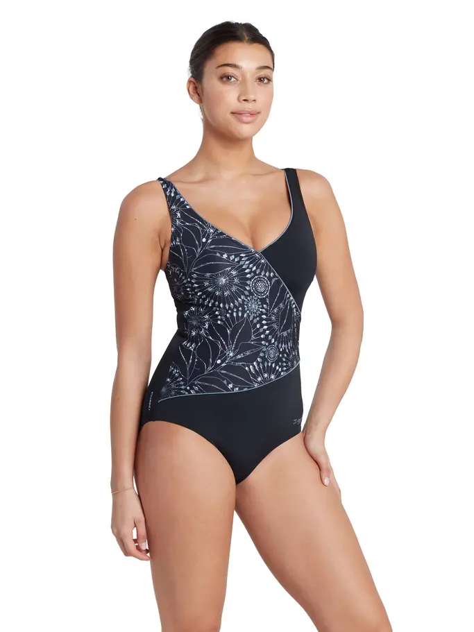 Out of Stock,Sale, voir image en taille réelle de la vue frontale de Product detail - Stellar Wrap Front One Piece Swimsuit STL