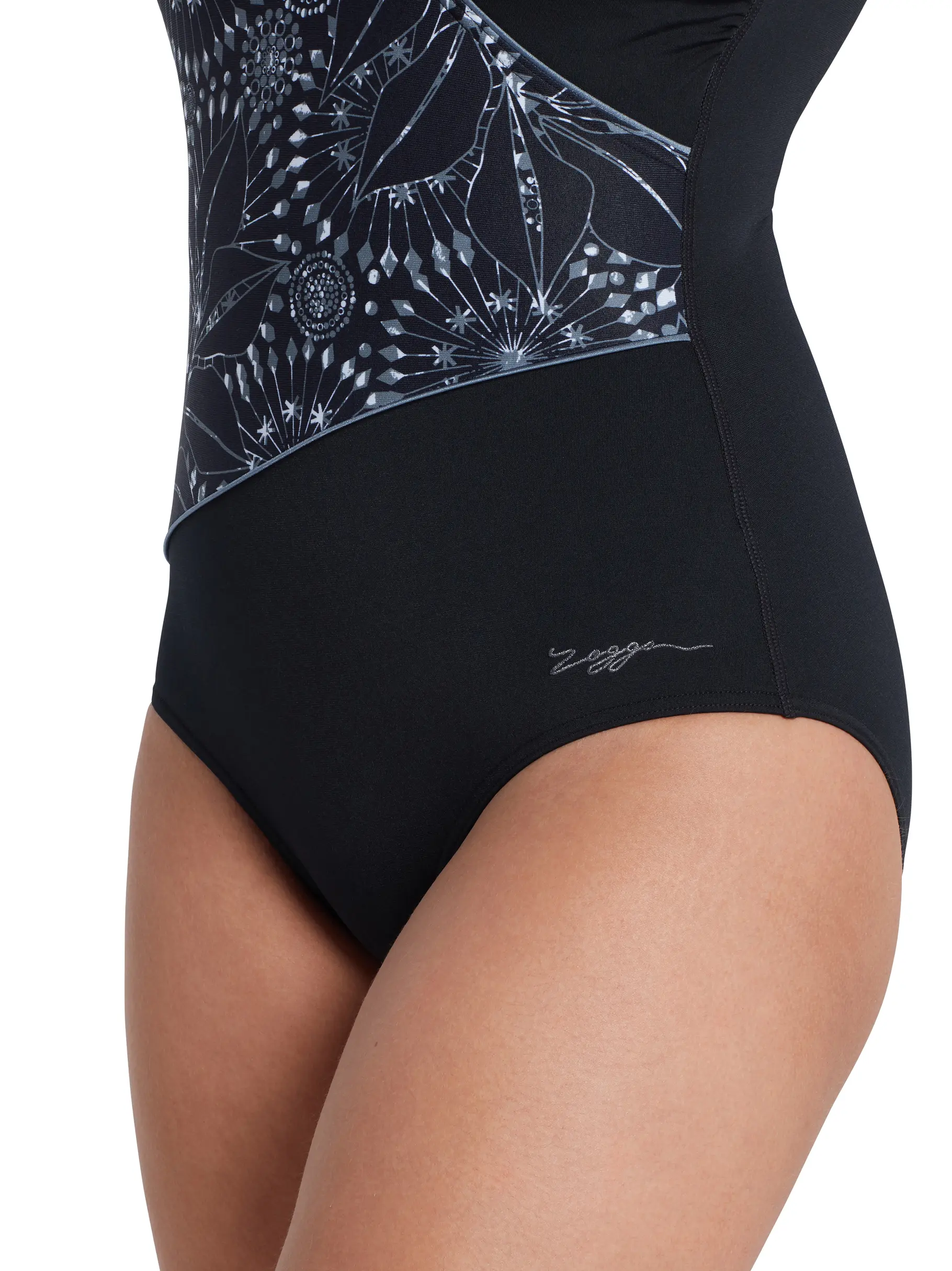 Out of Stock,Sale, Ansicht Großes Bild der Vorderseite Product detail - Stellar Wrap Front One Piece Swimsuit STL