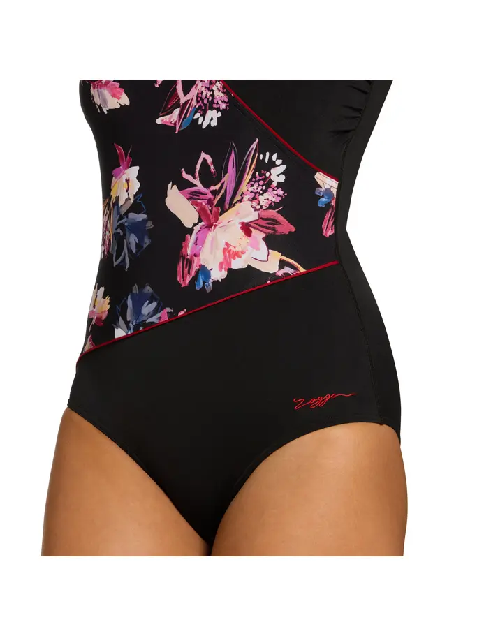New, view full size image of Front view of Product detail - Womens Yuma Wrap Front Swimsuit YUMA