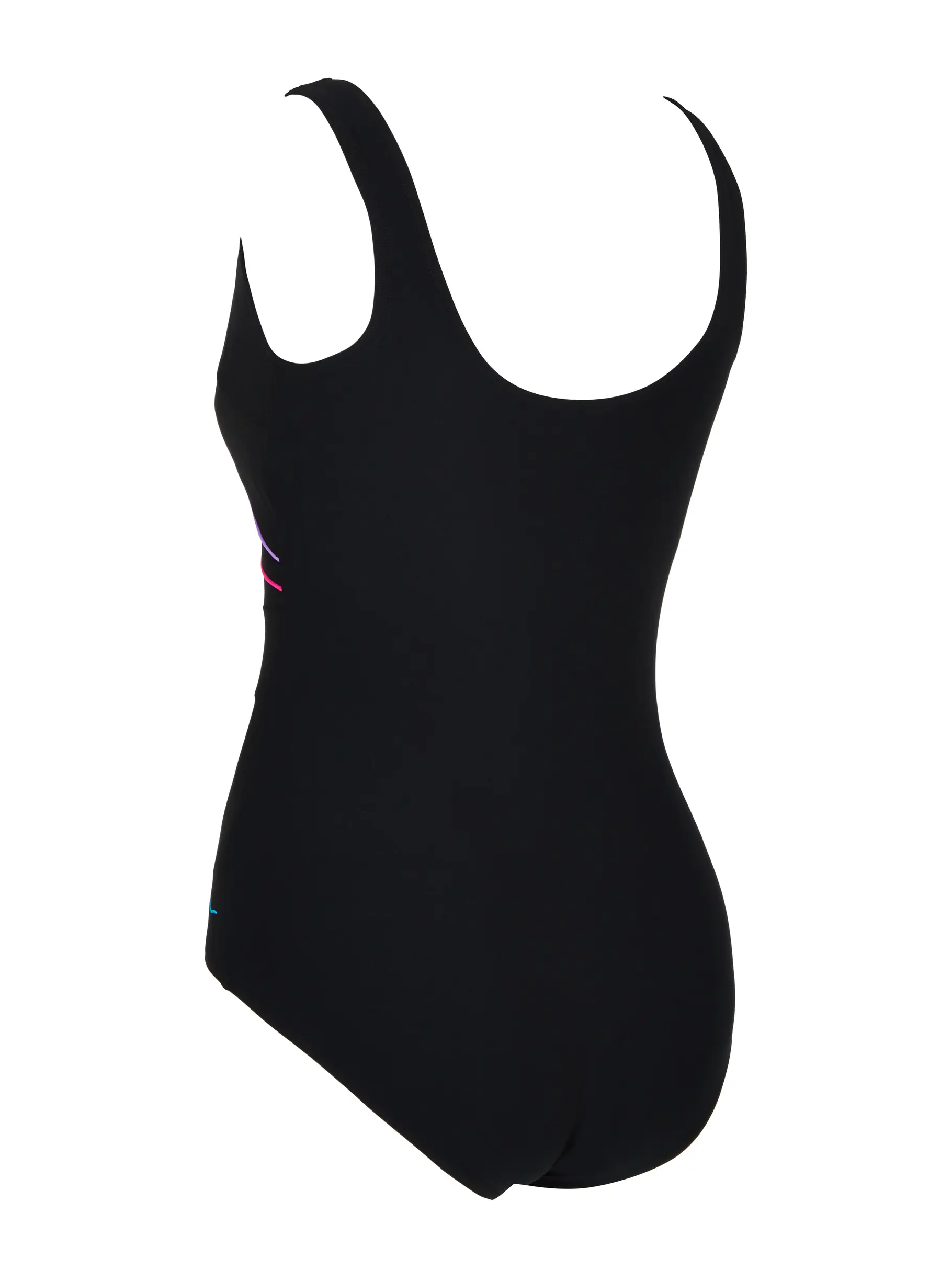 , view full size image of Front view of Product detail - Macmaster Scoopback One Piece black/metal