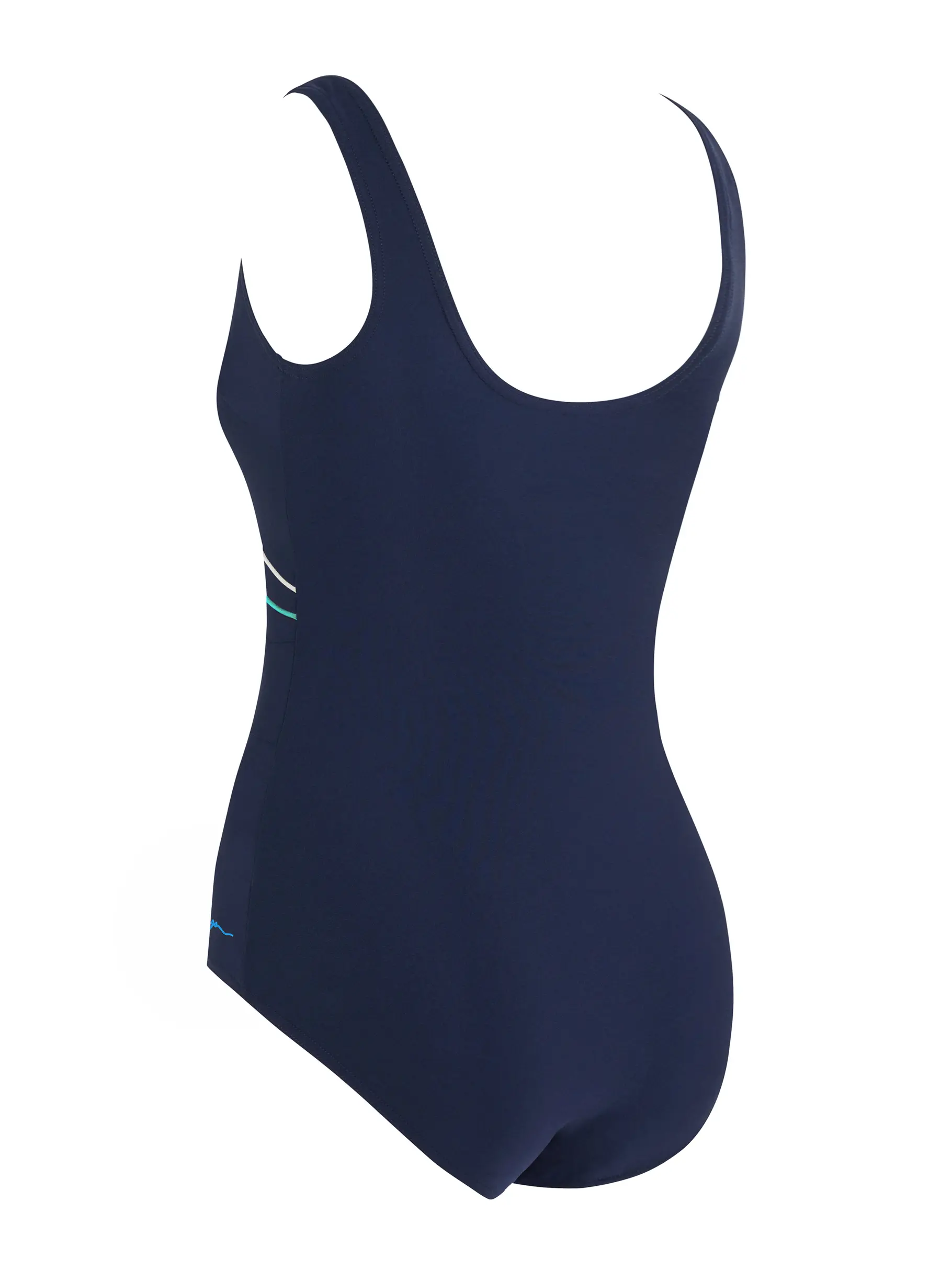 Sale,Clearance, view full size image of Front view of Product detail - Macmaster Scoopback One Piece Swimsuit NVBM