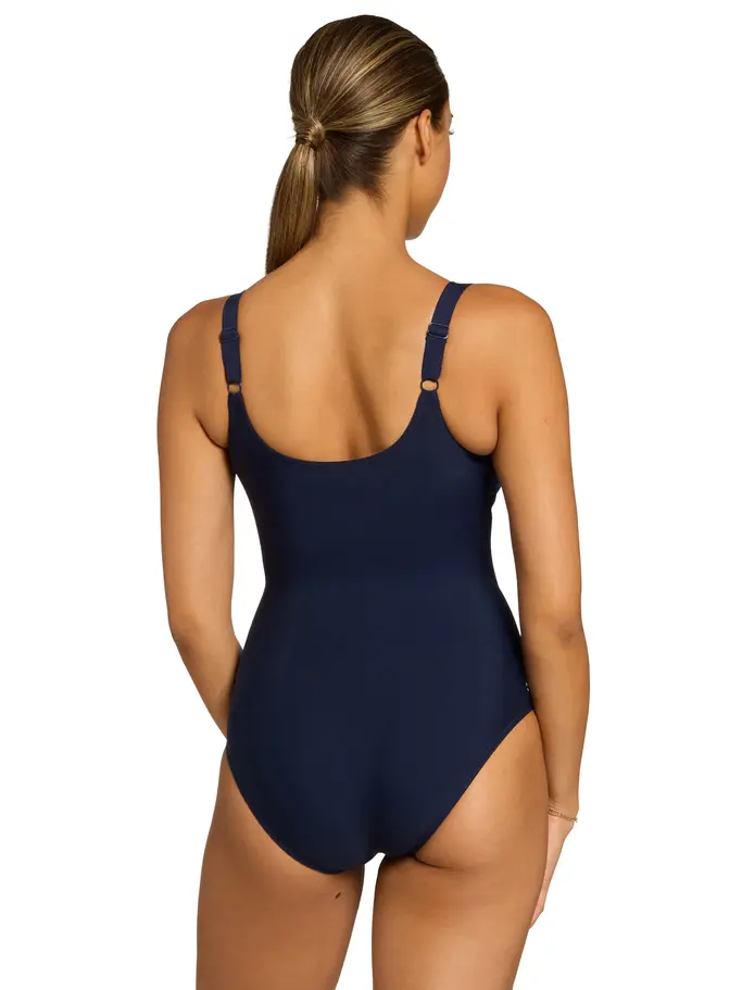 New, view full size image of Front view of Product detail - Womens Drone Adjustable Scoopback Swimsuit DRON