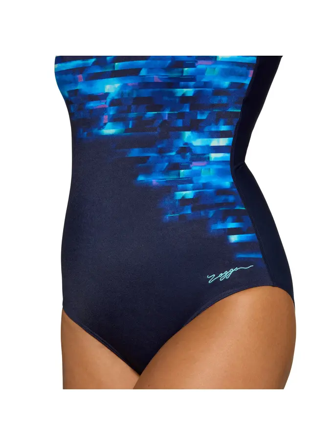 New, view full size image of Front view of Product detail - Womens Drone Adjustable Scoopback Swimsuit DRON