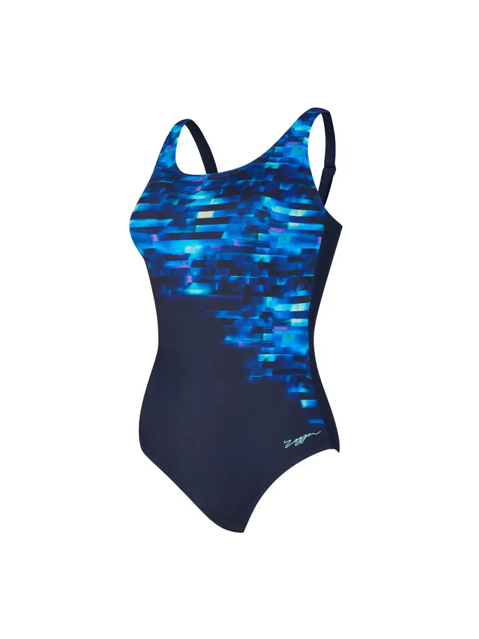 New, view full size image of Front view of Product detail - Womens Drone Adjustable Scoopback Swimsuit DRON
