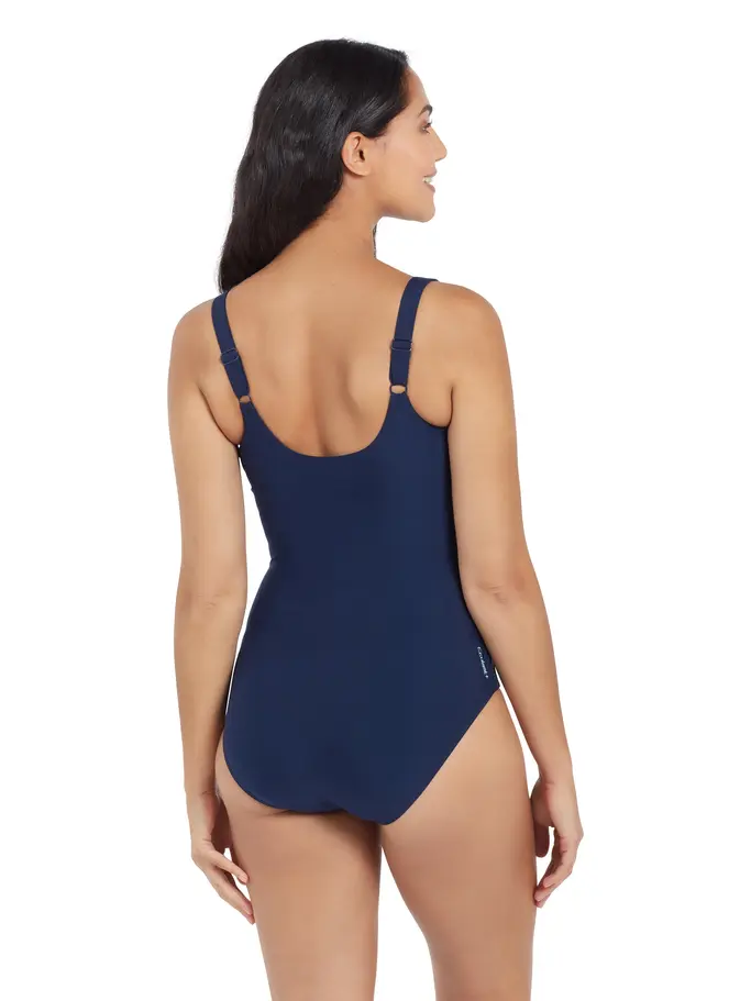 Out of Stock,Sale, Ansicht Großes Bild der Vorderseite Product detail - Orchid Daze Adjustable Scoopback One Piece OCDA
