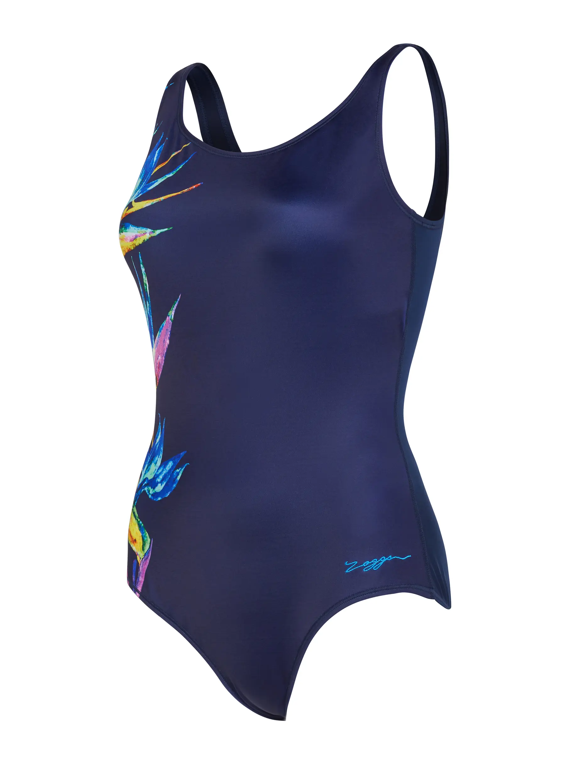 Sale,Clearance, view full size image of Front view of Product detail - Neon Crystal Scoopback One Piece Swimsuit NNCR