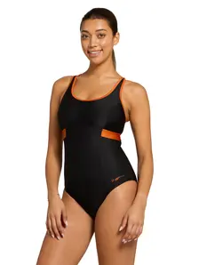 Display front view 4 of Product detail - Womens Tapestry Dakota Crossback Swimsuit TAPE