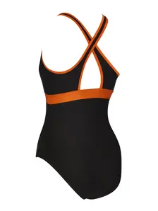 Display front view 6 of Product detail - Womens Tapestry Dakota Crossback Swimsuit TAPE