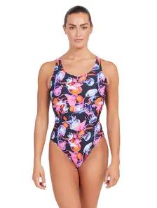 Display front view 1 of Product detail - Sea Flowers Actionback One Piece Swimsuit SEFL