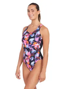 Display front view 6 of Product detail - Sea Flowers Actionback One Piece Swimsuit SEFL