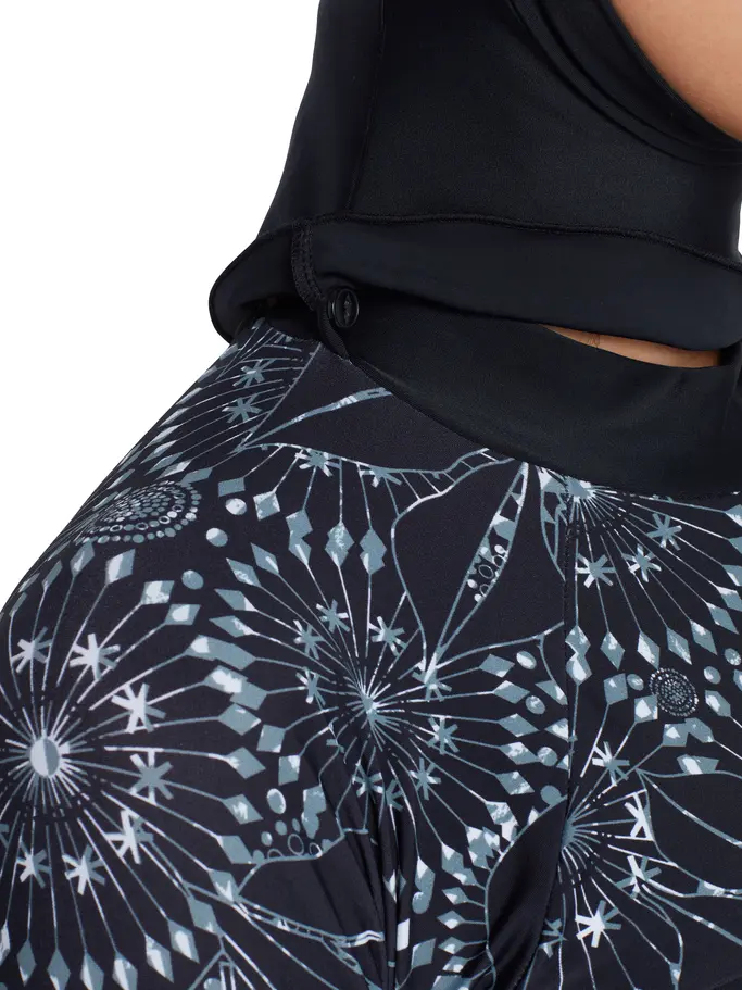 Sale, view full size image of Front view of Product detail - Womens Stellar Three Piece Modesty Band Cut Swimsuit STL