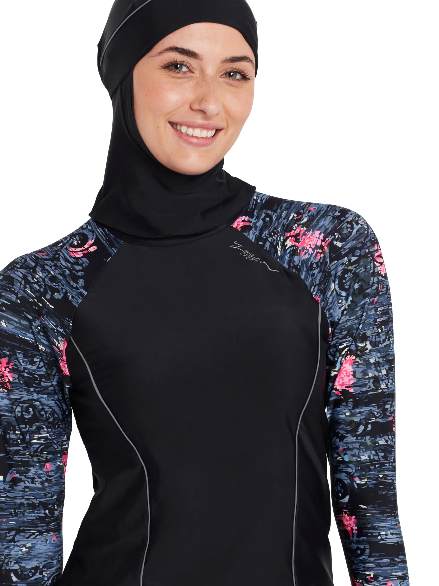 Sale, view full size image of Front view of Product detail - Dusk 3 Piece Modesty Suit DUSK