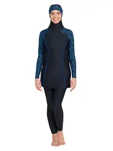 Display front view 1 of Product detail - Womens Jewel Three Piece Modesty Swimsuit JEWE