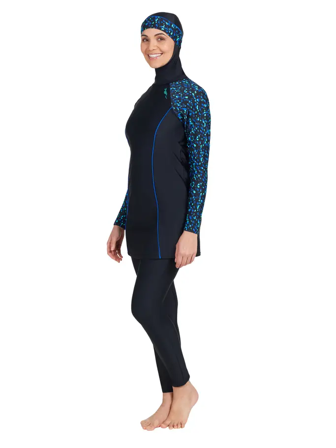 Sale, view full size image of Front view of Product detail - Womens Jewel Three Piece Modesty Swimsuit JEWE