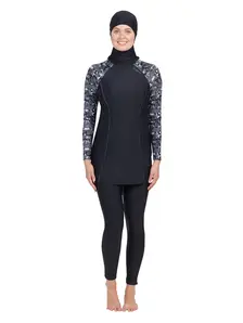 Display front view 1 of Product detail - Womens Metro Three Piece Modesty Full Body Cover Swimsuit METR