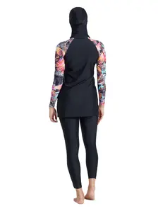 Display front view 2 of Product detail - Womens Savannah Three Piece Modesty Side Cut Swimsuit SVNH