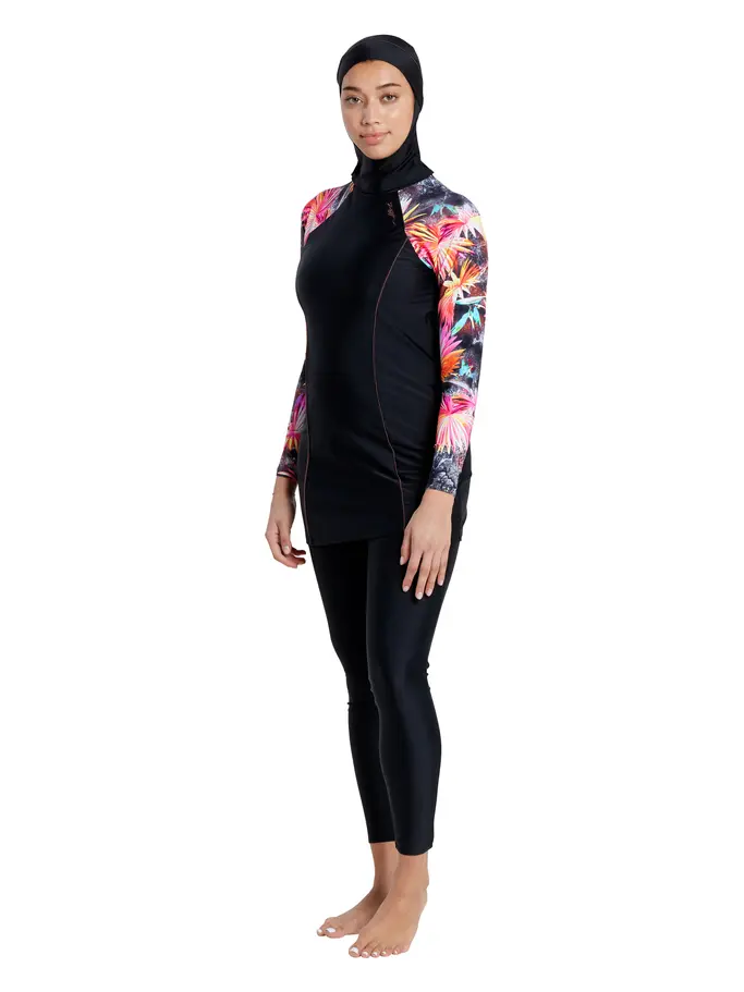 Out of Stock,Sale, view full size image of Front view of Product detail - Womens Savannah Three Piece Modesty Side Cut Swimsuit SVNH