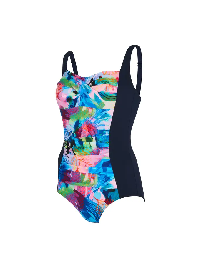 New, view full size image of Front view of Product detail - Womens Atlantis Ruched Front Swimsuit ATLA