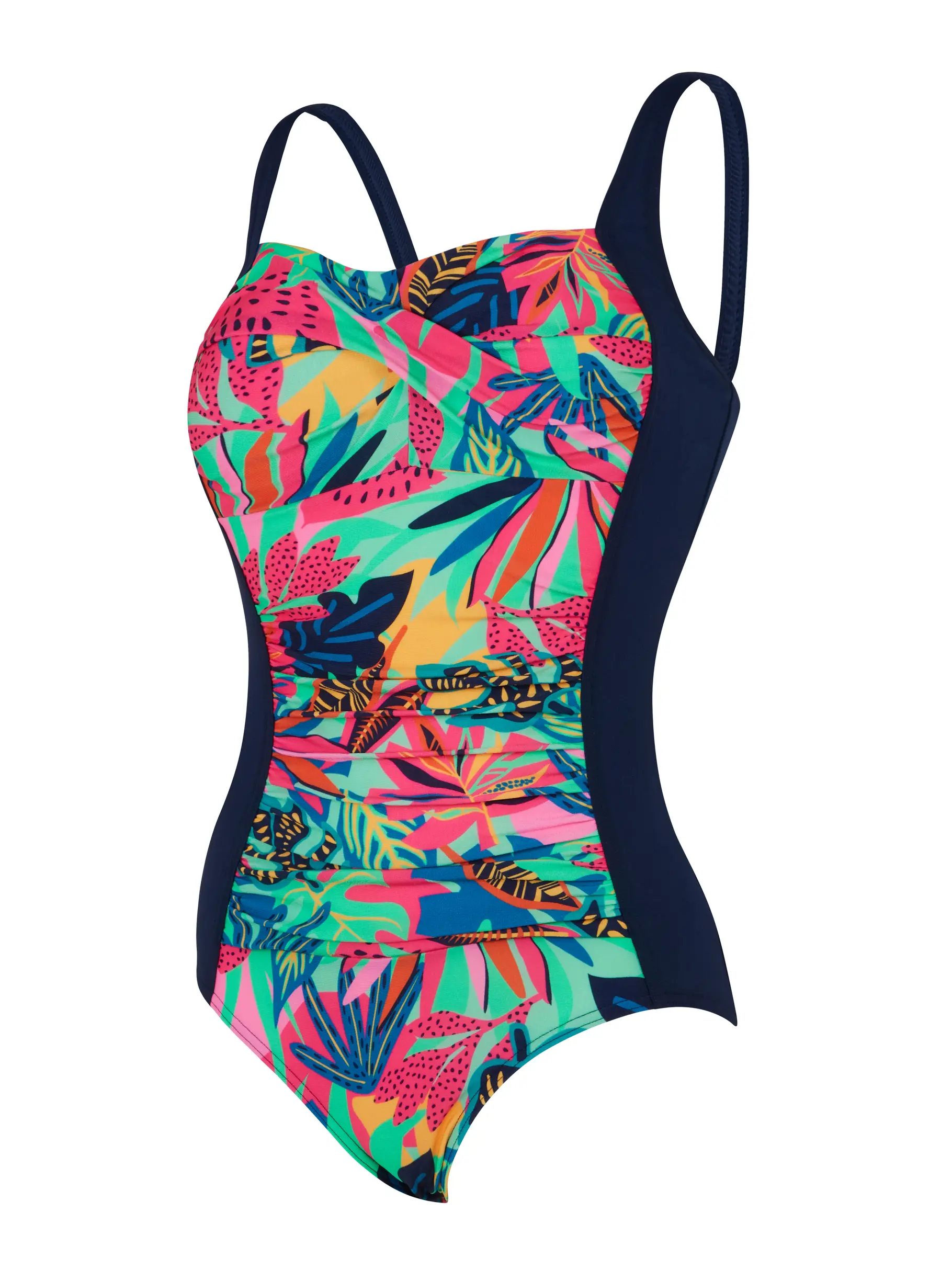 Sale,Clearance, view full size image of Front view of Product detail - Kuringai Ruched Front Swimsuit KURI