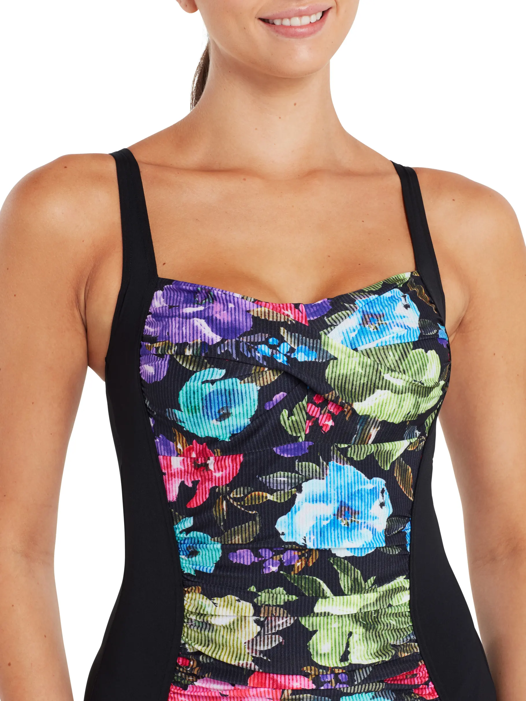 Sale, view full size image of Front view of Product detail - Sea Velvet Ruched Front One Piece Swimsuit SEVT