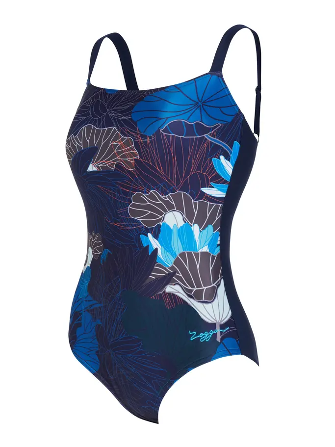 Out of Stock, Ver imagen de tamaño completo de Vista frontal de Product detail - Lotus Adjustable Classic Back One Piece Swimsuit LTUS