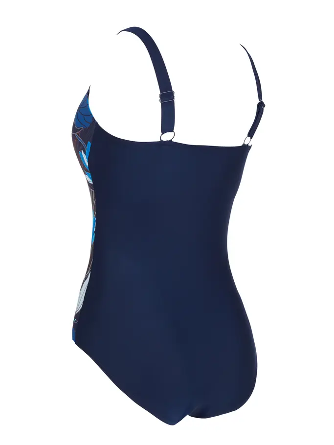 Out of Stock, Ver imagen de tamaño completo de Vista frontal de Product detail - Lotus Adjustable Classic Back One Piece Swimsuit LTUS