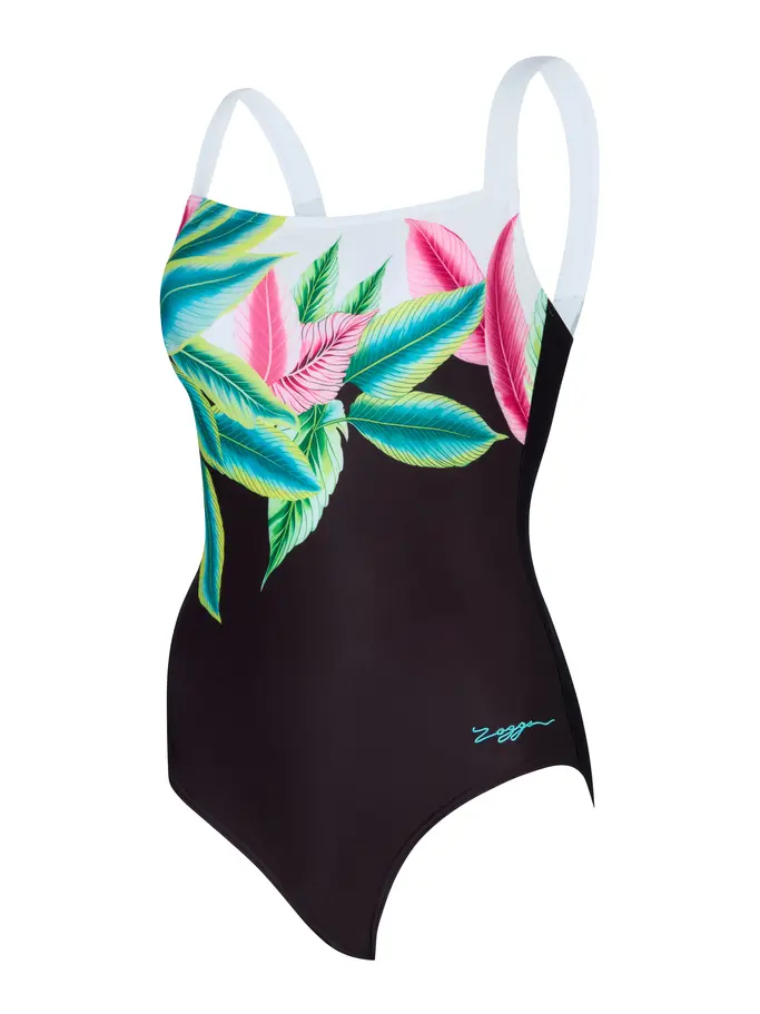 Sale, view full size image of Front view of Product detail - Womens Plantopia Adjustable Classicback Swimsuit PLAN