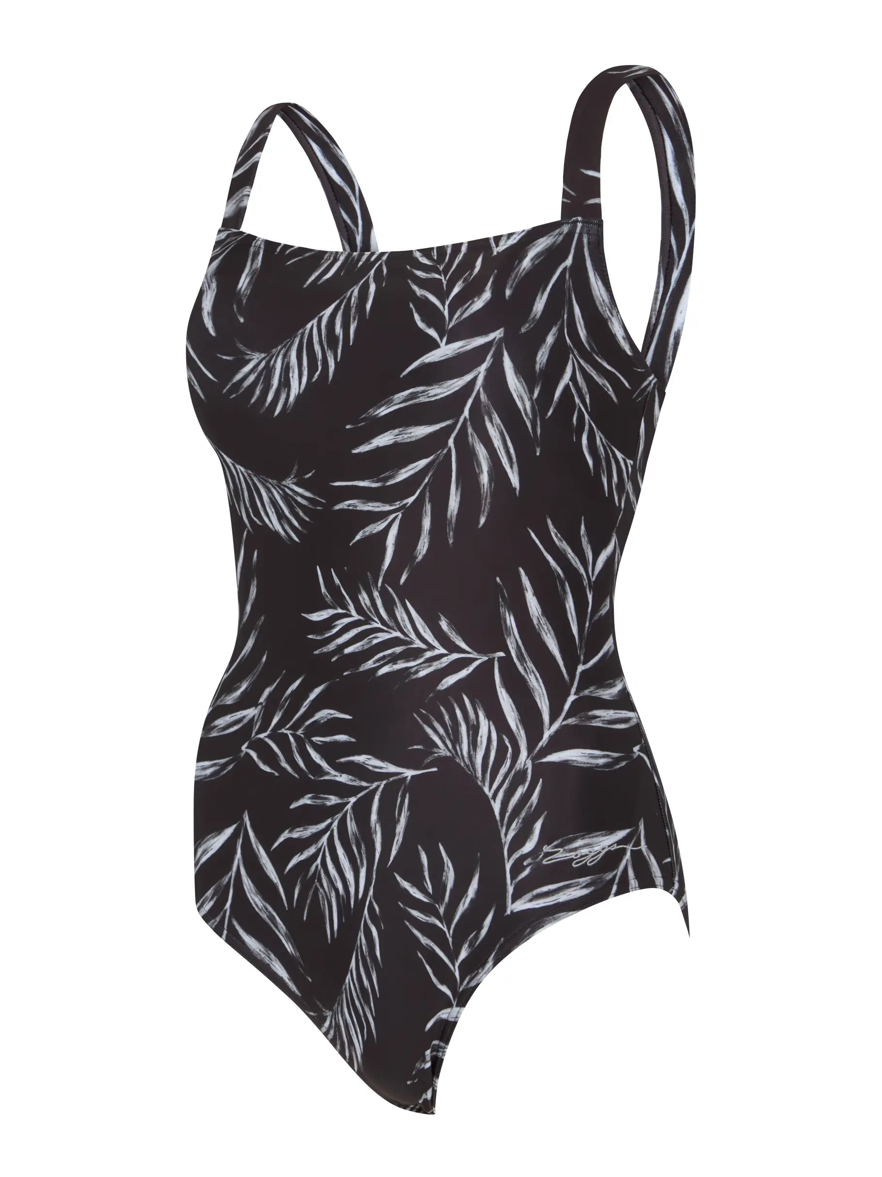 Sale,Clearance, view full size image of Front view of Product detail - Womens Safari Leaf Adjustable Classic Back Swimsuit SAFA