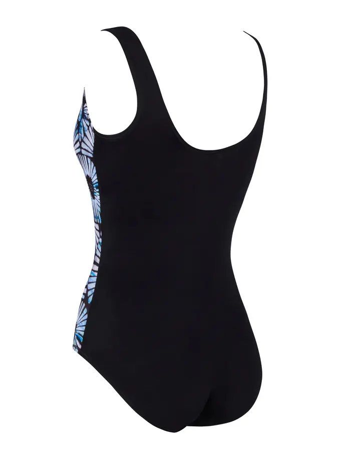 Sale,Clearance, view full size image of Front view of Product detail - Womens Moonstone Scoopback Swimsuit MOON