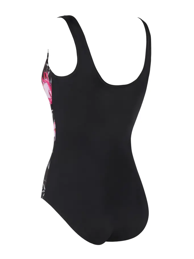 New, view full size image of Front view of Product detail - Womens Safari Leaf Scoopback Swimsuit SAFA