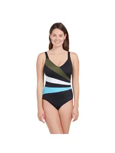 Display front view 1 of Product detail - Wrap Panel Adjustable Classic Back Swimsuit KHWL