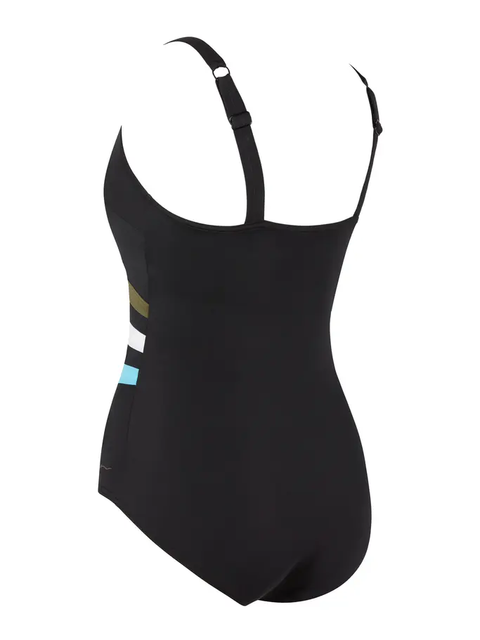 Out of Stock,Sale, view full size image of Front view of Product detail - Wrap Panel Adjustable Classic Back Swimsuit KHWL