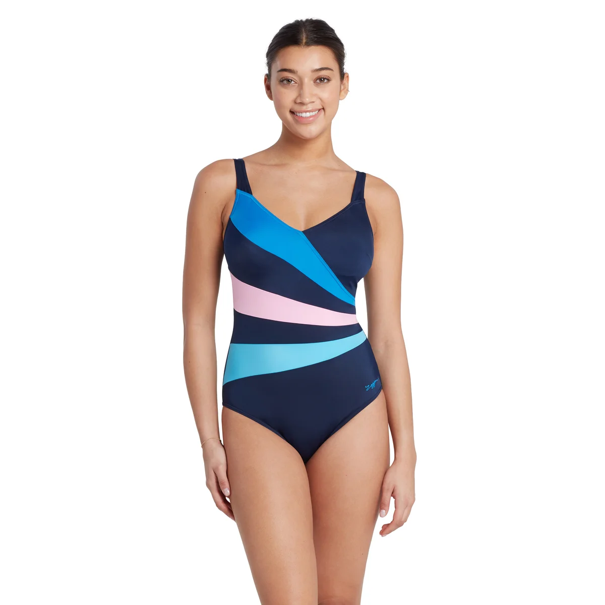 Panel swimsuit on sale