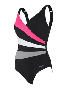 Display front view 5 of Product detail - Womens Safari Leaf Wrap Panel Classicback Swimsuit SAFA