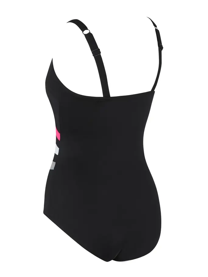 Sale,Clearance, view full size image of Front view of Product detail - Womens Safari Leaf Wrap Panel Classicback Swimsuit SAFA